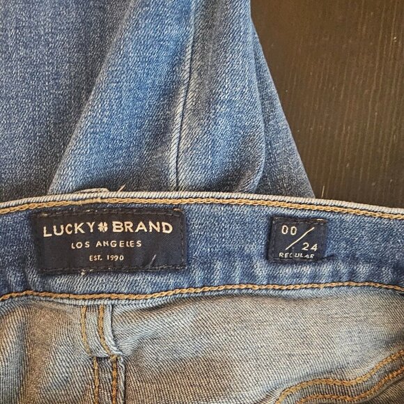 Lucky Brand Jeans Women 00/24 25x27 Mid Rise Super Skinny Ava Blue Denim Stretch - Picture 5 of 12